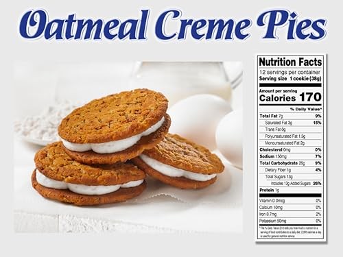 Little Debbie Oatmeal Crème Pies, 12 Individually 16.2 Ounce (Pack of 1)