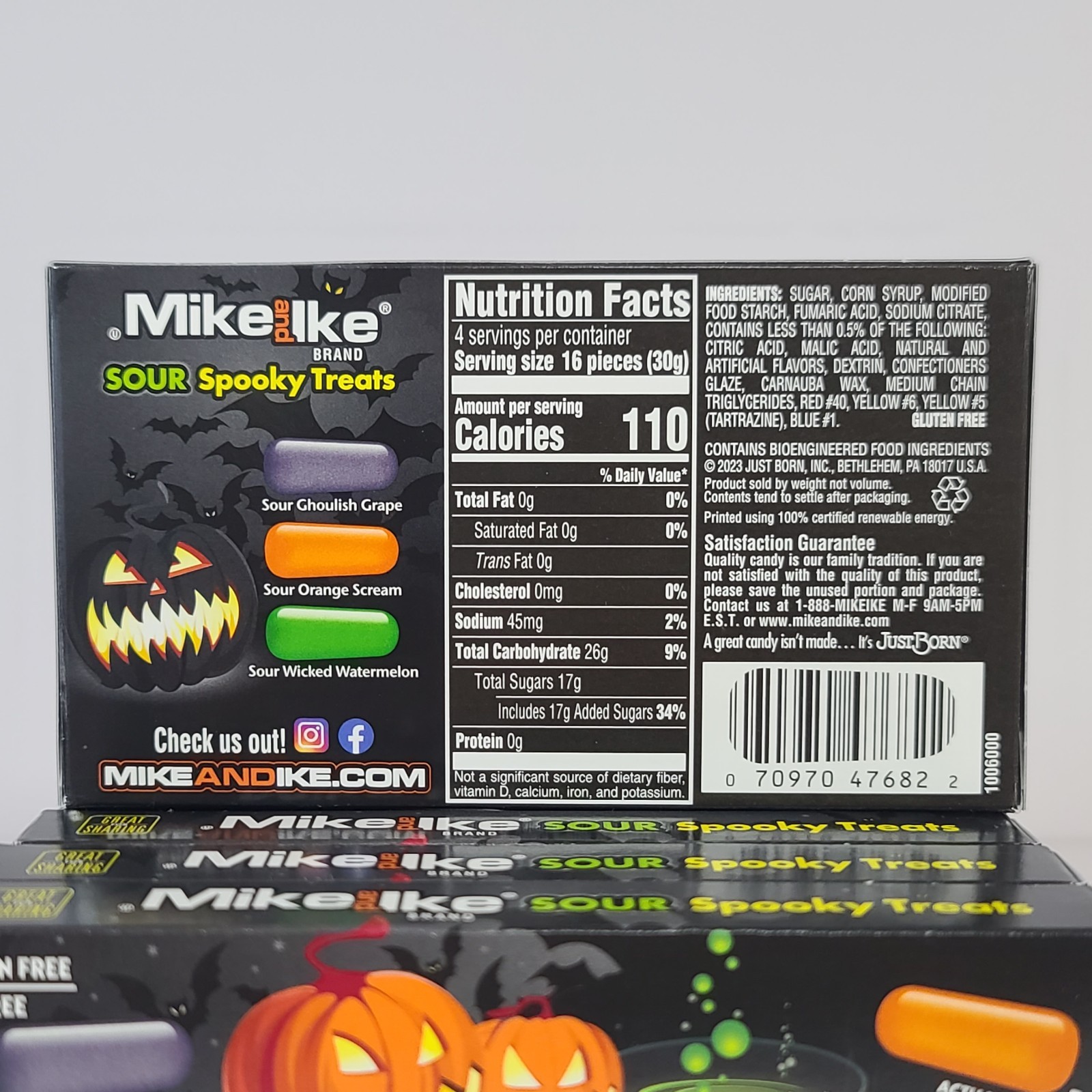12x Mike and Ike Sour Spooky Treats Halloween Chewy Fruit Candy EXP 06/2026