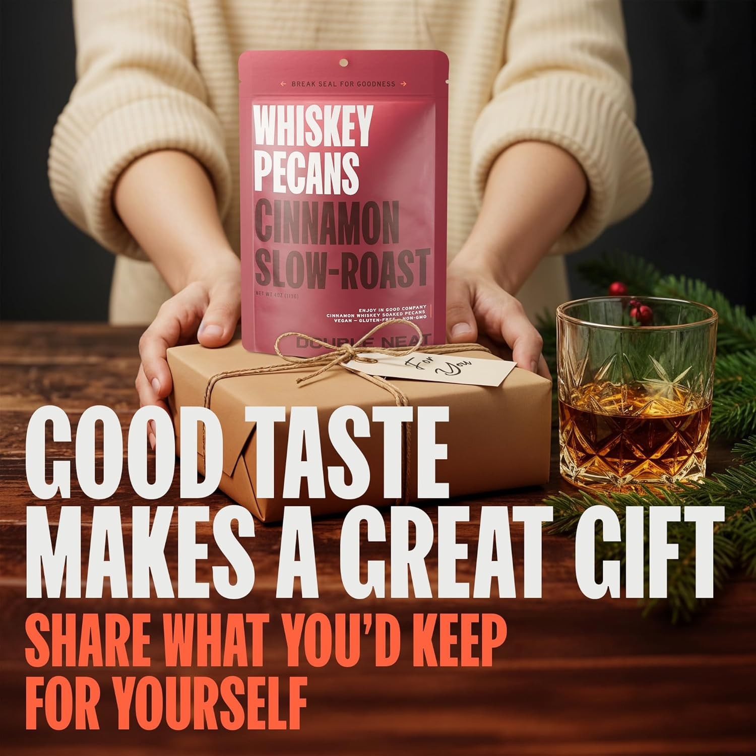 Cinnamon Whiskey Pecans – Healthy Fathers Day Snacks – Bourbon Snacks for Men –
