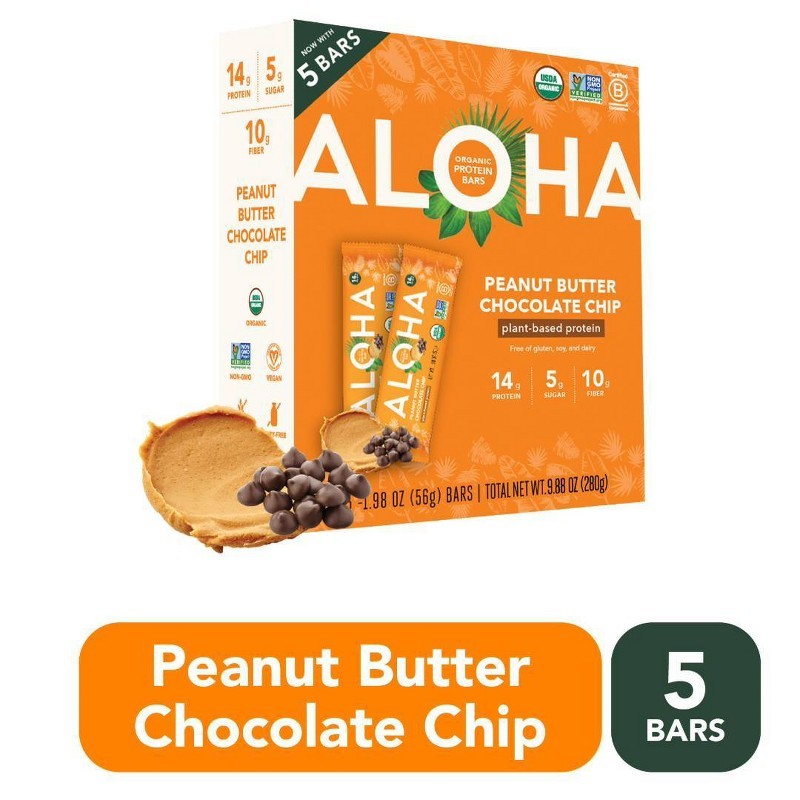Peanut Butter Chocolate Chip Protein Bars – 9.88oz/5ct