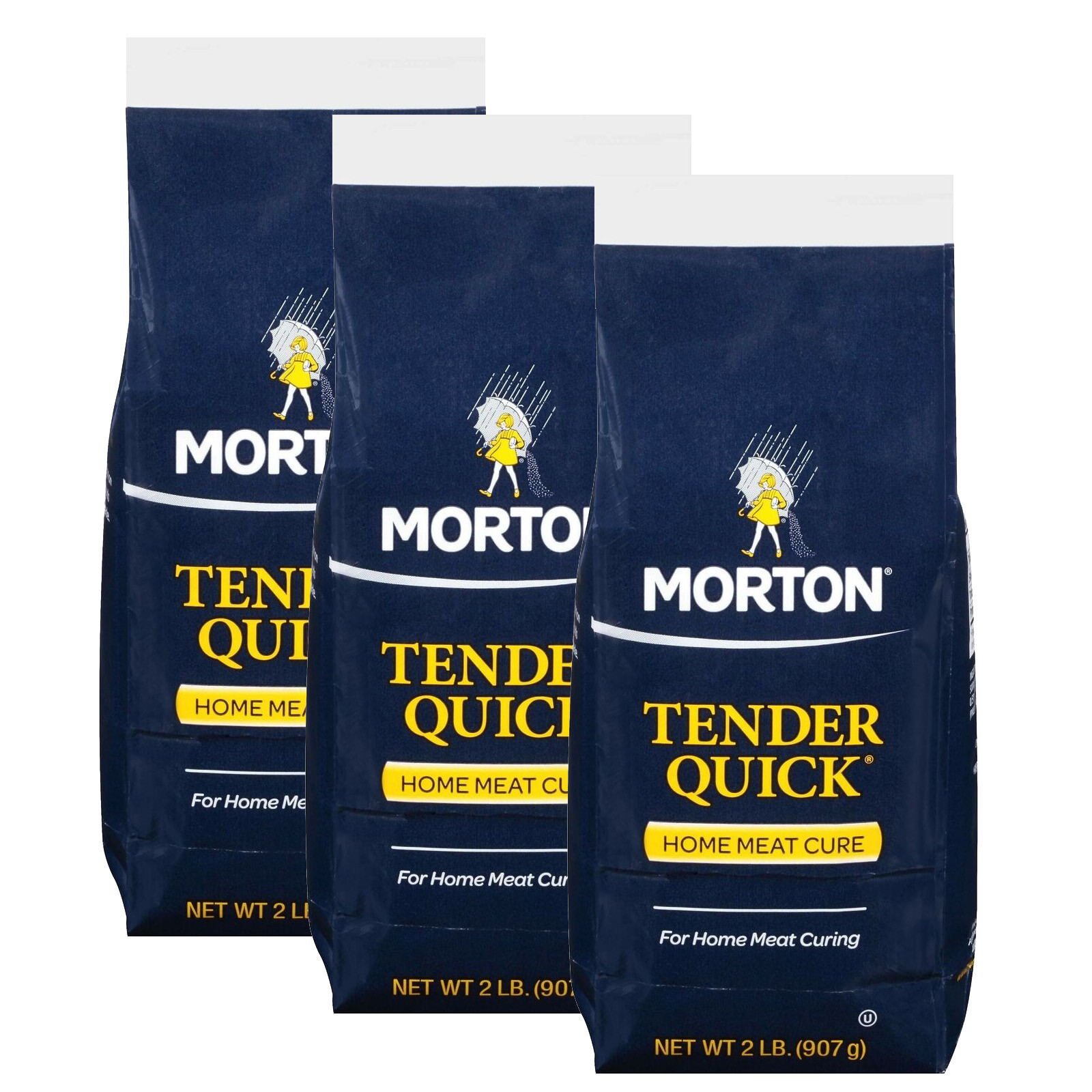 Morton (3) 2 lb TenderQuick Meat Cure Curing Salt (6lbs total) Tender Quick