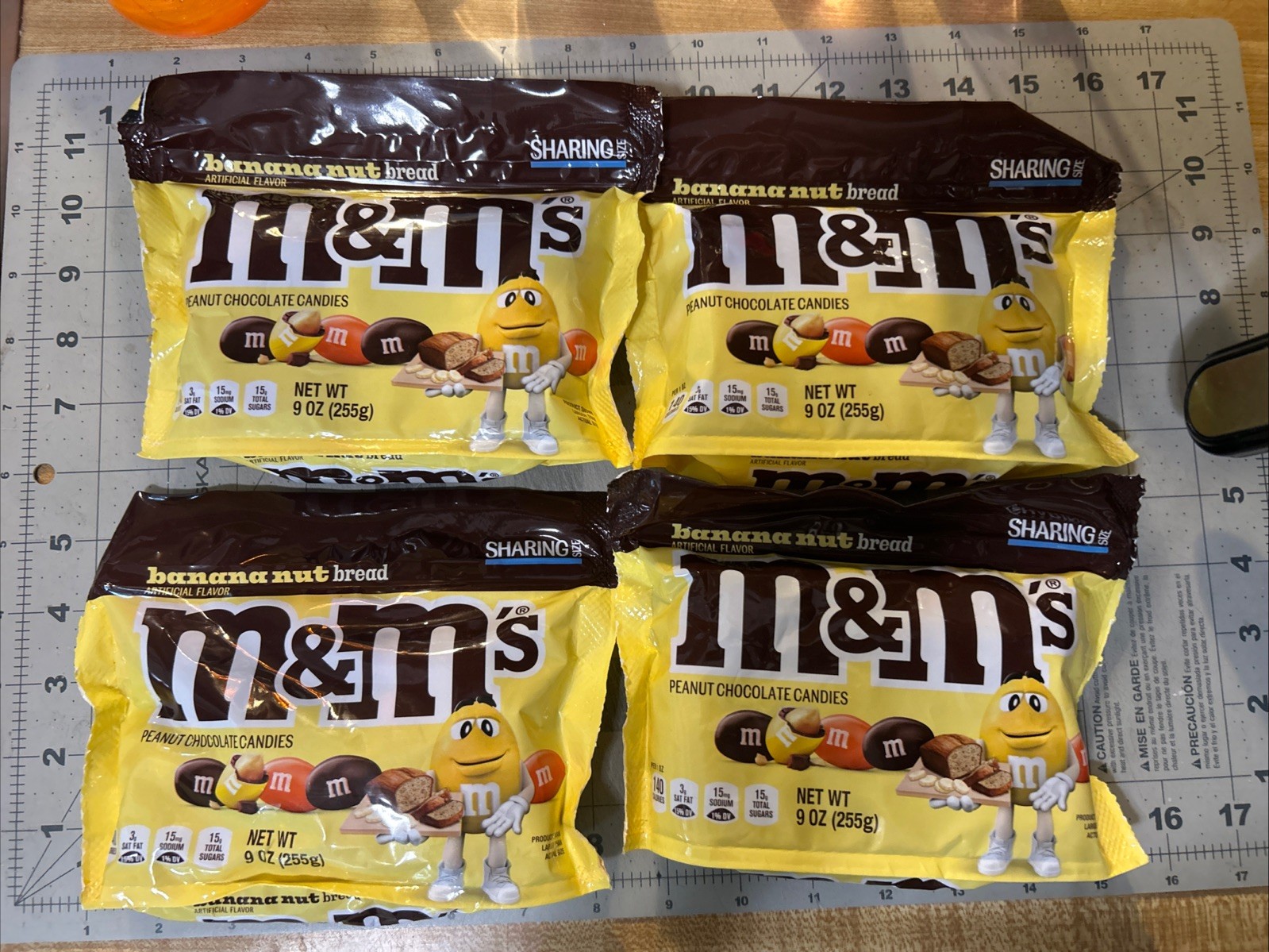 4 x Bags M&M’s Banana Nut 9oz Sharing Size Bags – Limited Edition 3/2027 VHTF
