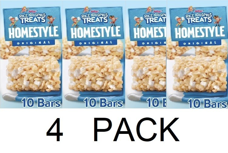 Rice Krispies Treats Homestyle Original Chewy Marshmallow Squares 10 bars – 4 PK