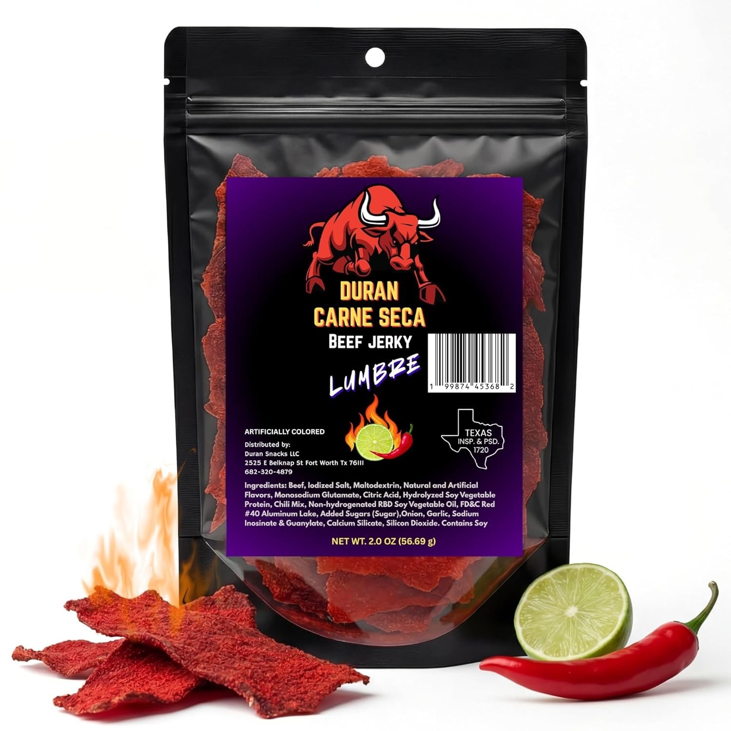 Spicy Fuego Beef Jerky, Authentic Mexican Flavor
