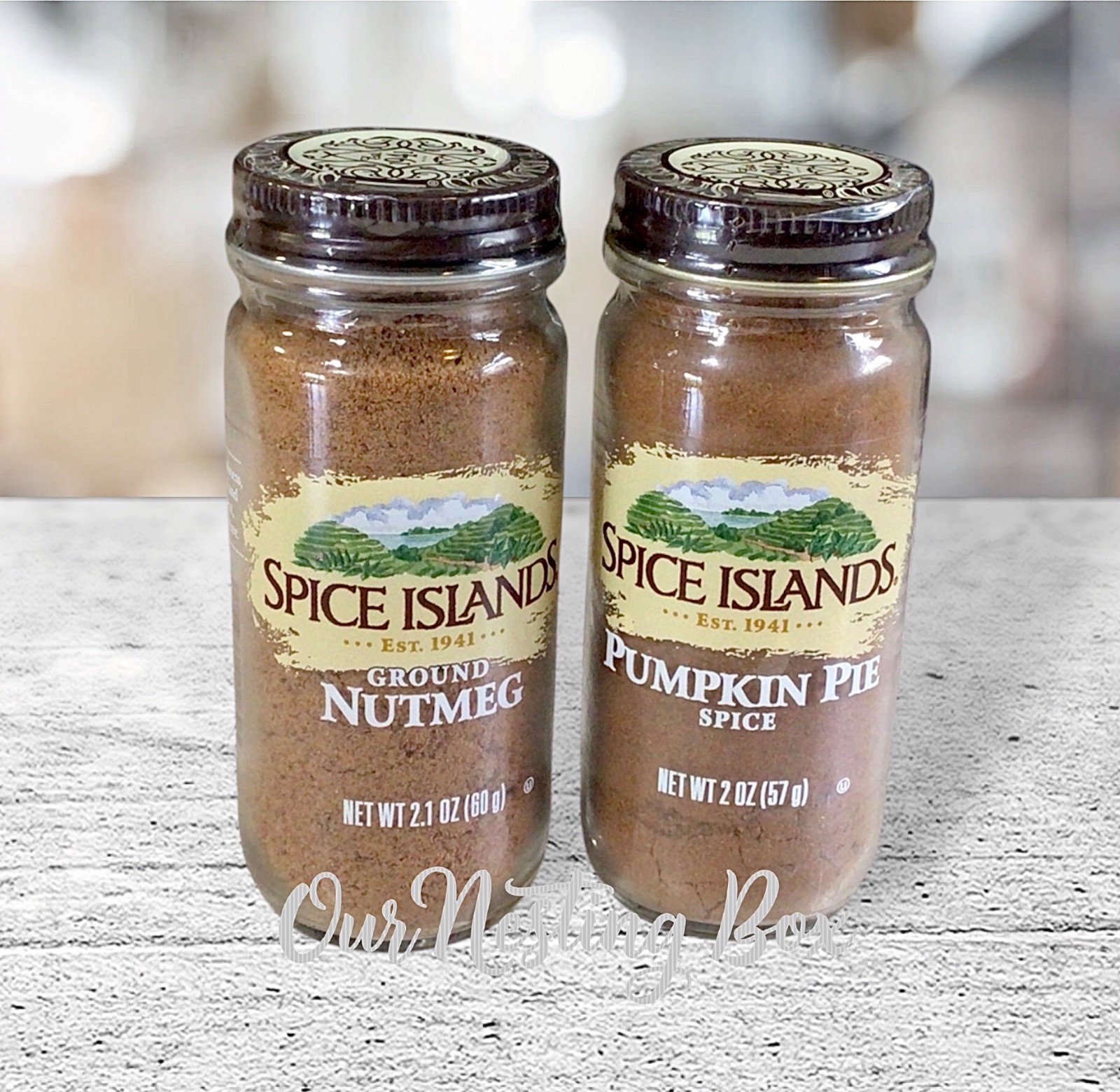 2 Spice Islands Pumpkin Pie Spice & Ground Nutmeg Seasoning