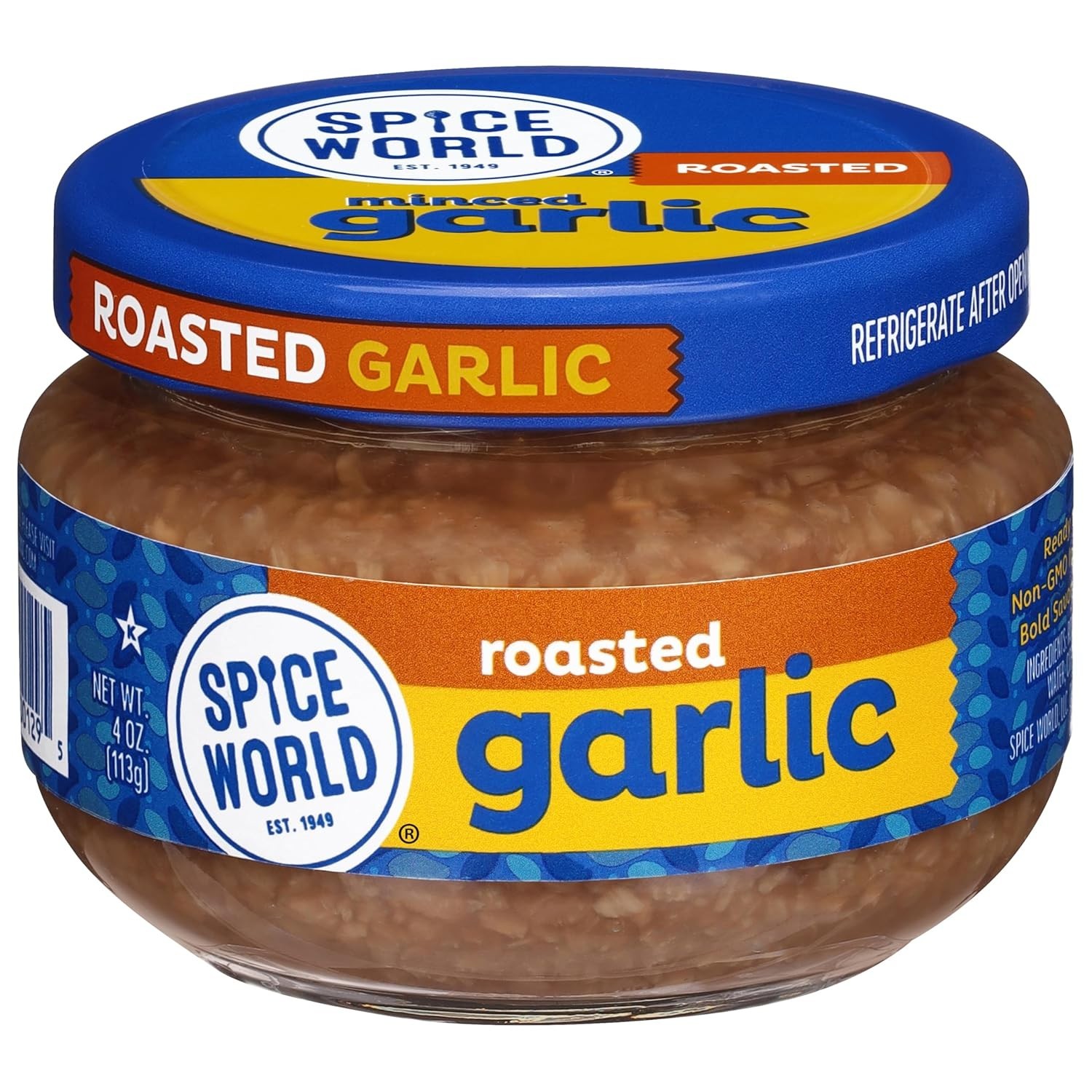 Roasted Minced Garlic – 4oz Garlic Container – Ready-to-Use Seasonings for Co…