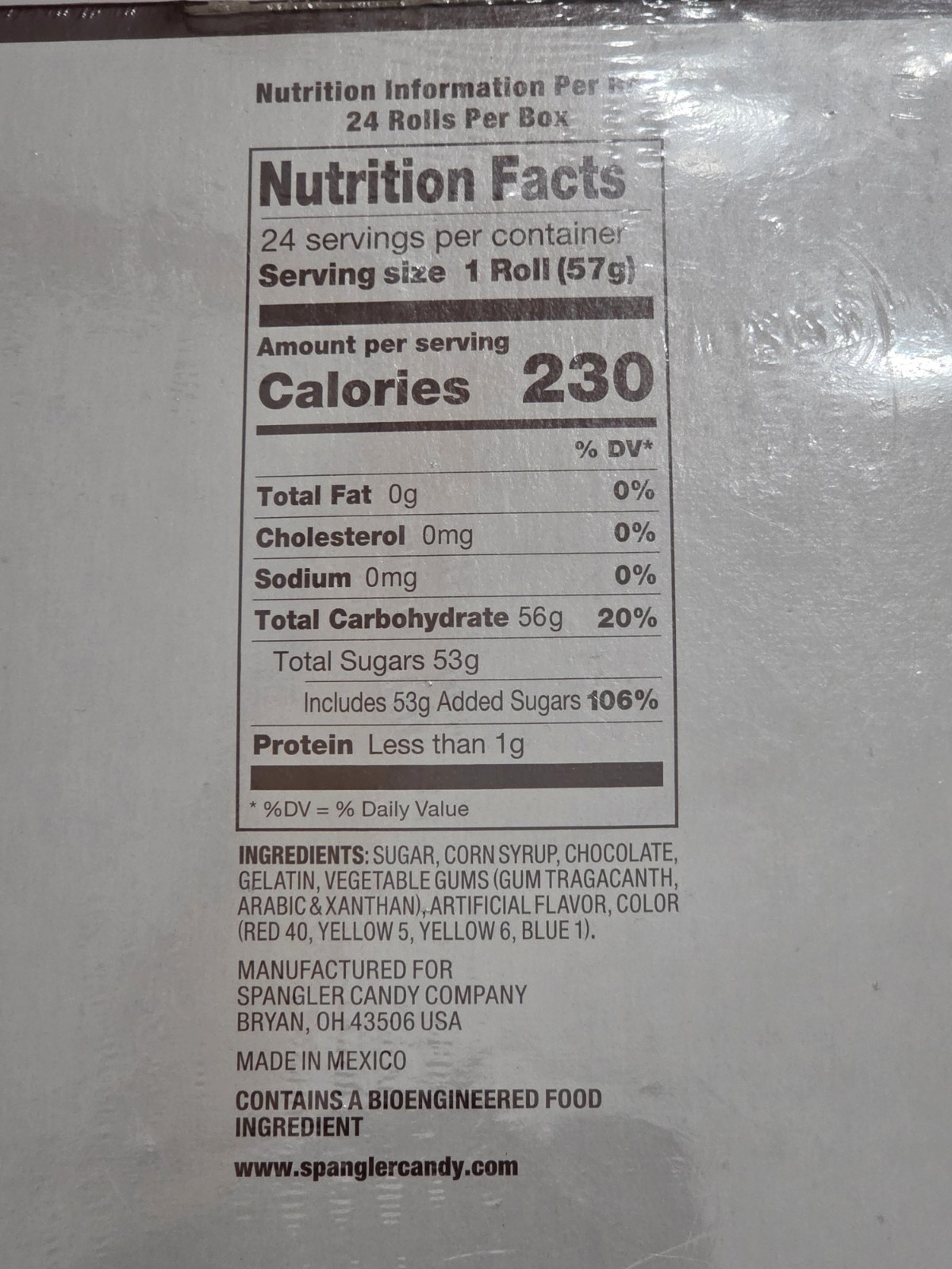 NECCO Chocolate Flavor Wafer Candy Rolls, 2-Ounce (Box of 24 Count) BB 3/11/28