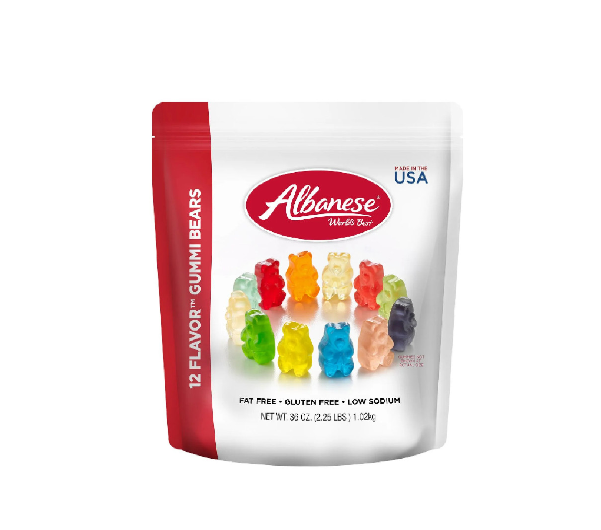 Albanese World’s Best 12 Flavor Gummi Bears Family Size Share 36 oz Gluten Free
