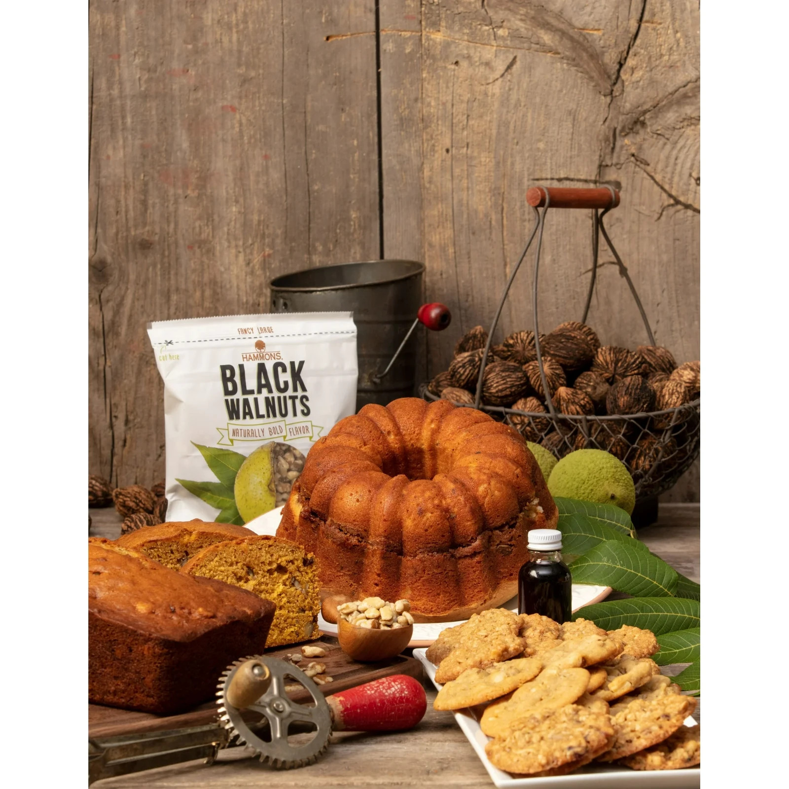 Hammons Hand Harvested Black Walnuts Large Pieces 12 oz. New