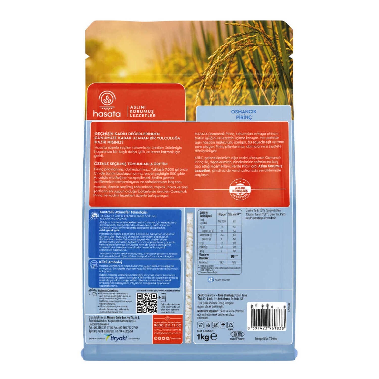 2 PACK Osmancik Rice Pirinç 1KG/35 oz. Exp. Dec 6 2026