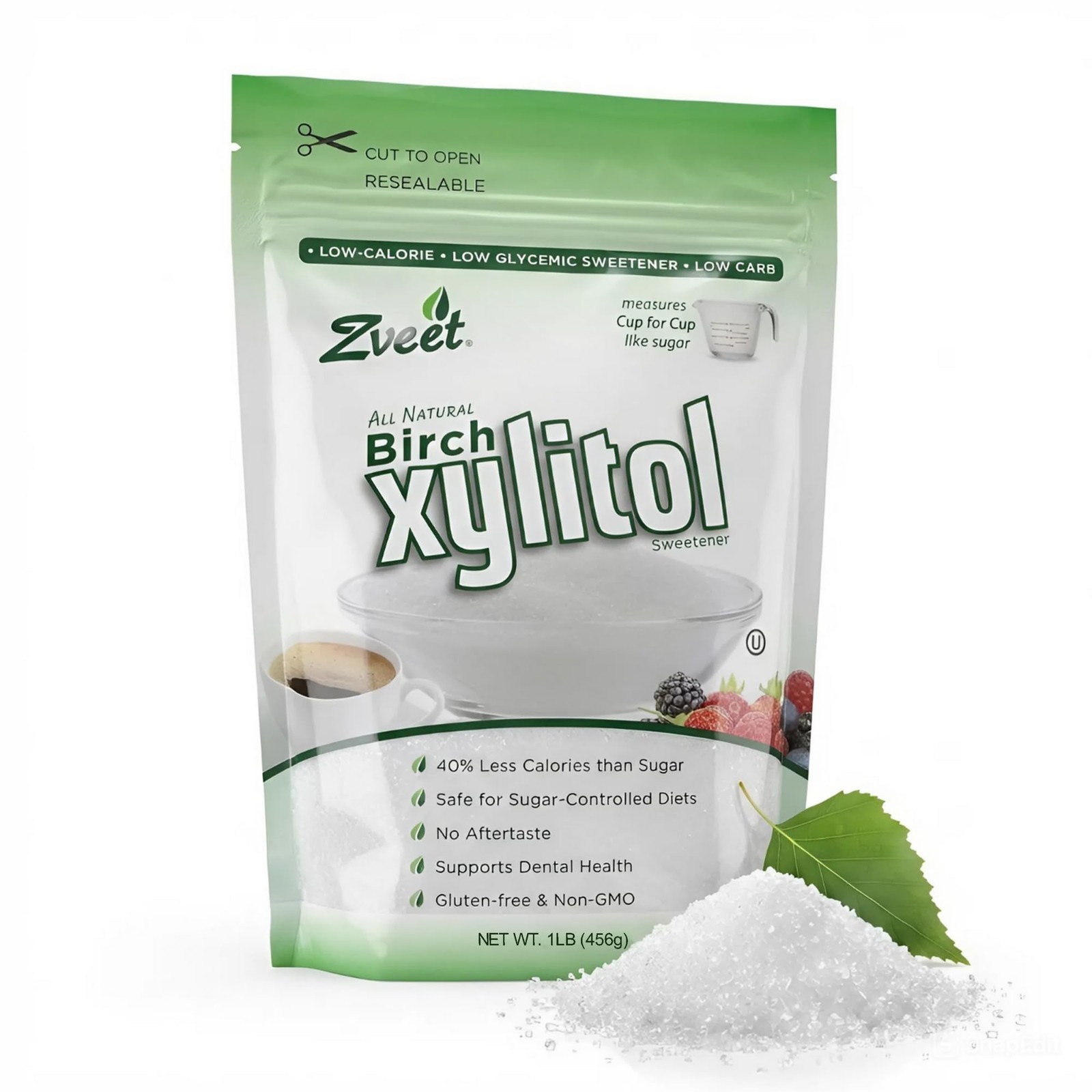 Zveet Birch Xylitol Sweetener | Keto Friendly, Non GMO Low Carb & Calorie Nat…