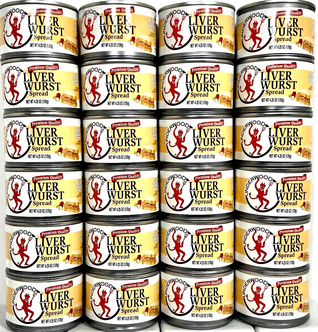 Underwood Premium Quality Liver Wurst Spread 4.25 oz( Pack of 24 )~ 10/26/2027