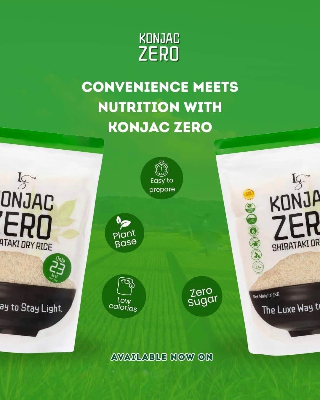 Luxe Slim Konjac Zero Shirataki Rice 500g Keto Low Carb Gluten Free