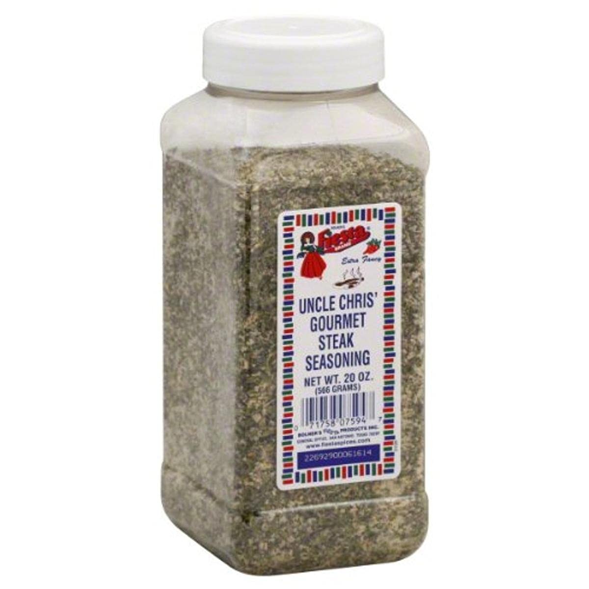 Bolners Fiesta Uncle Chris Gourmet Steak Seasoning 20-Ounce