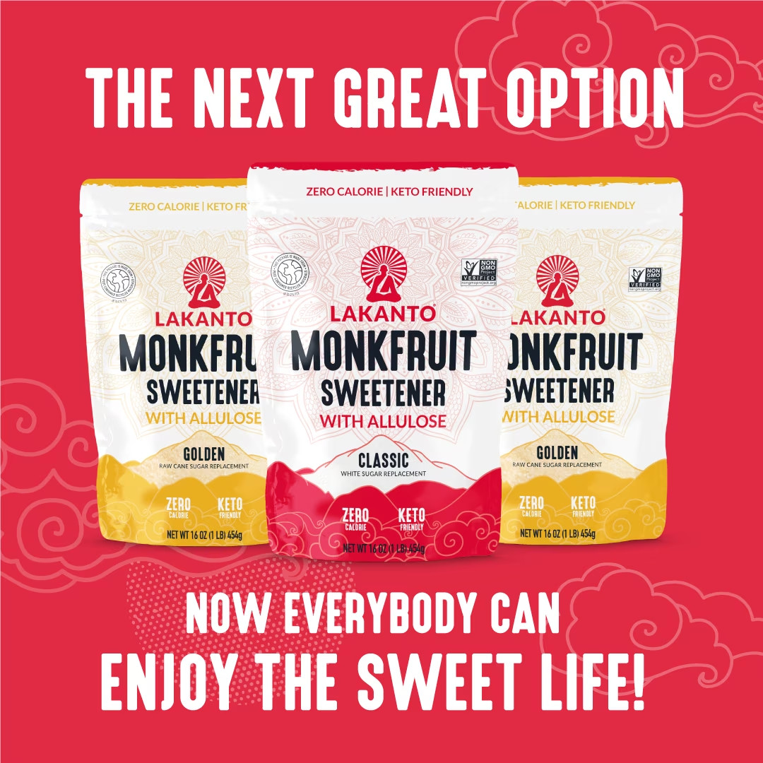 Lakanto Classic Monk Fruit Sweetener with Allulose, 1 lb, 1 Count