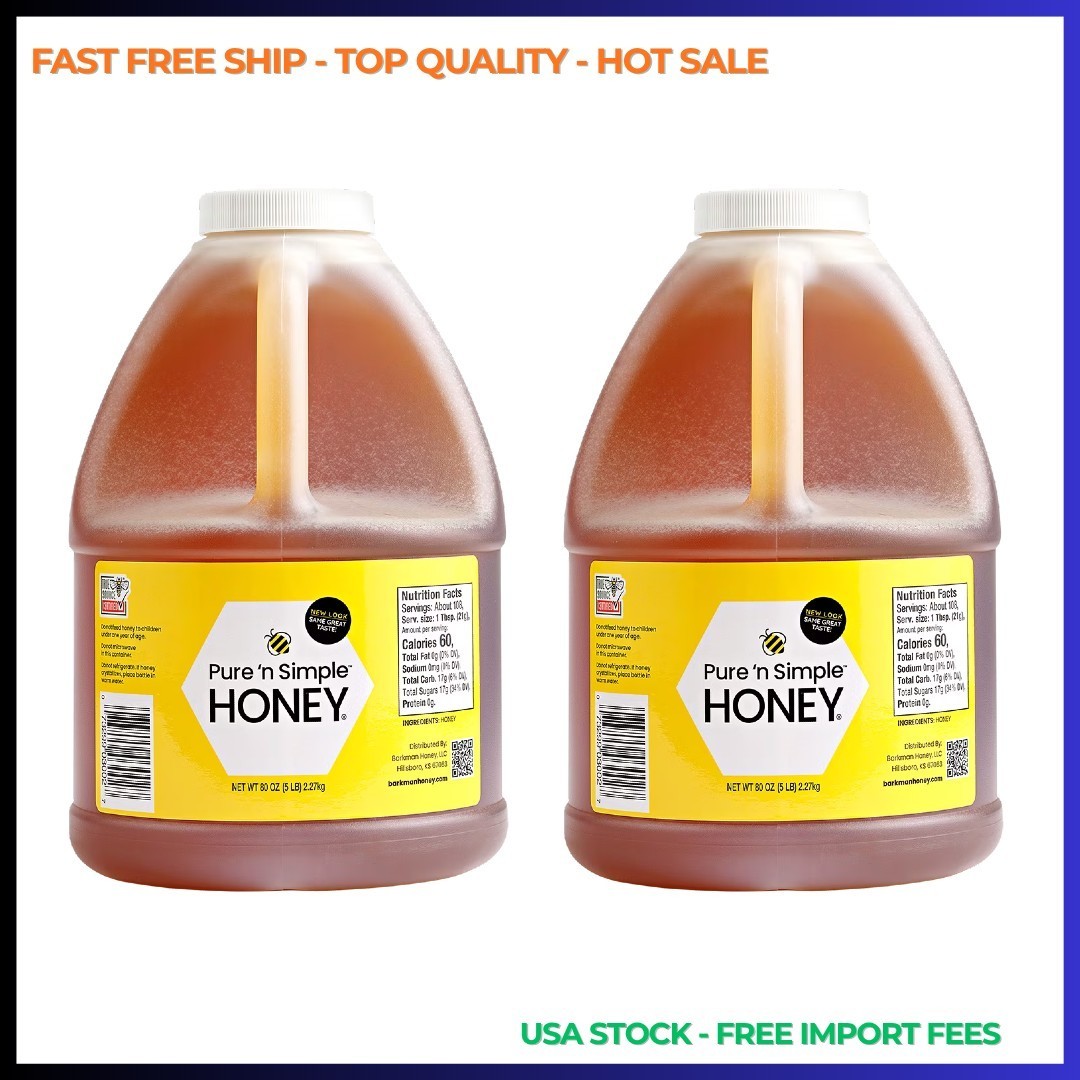 2P Pure n Simple 100% Honey, 80 oz (5 lb) Jug with Handle