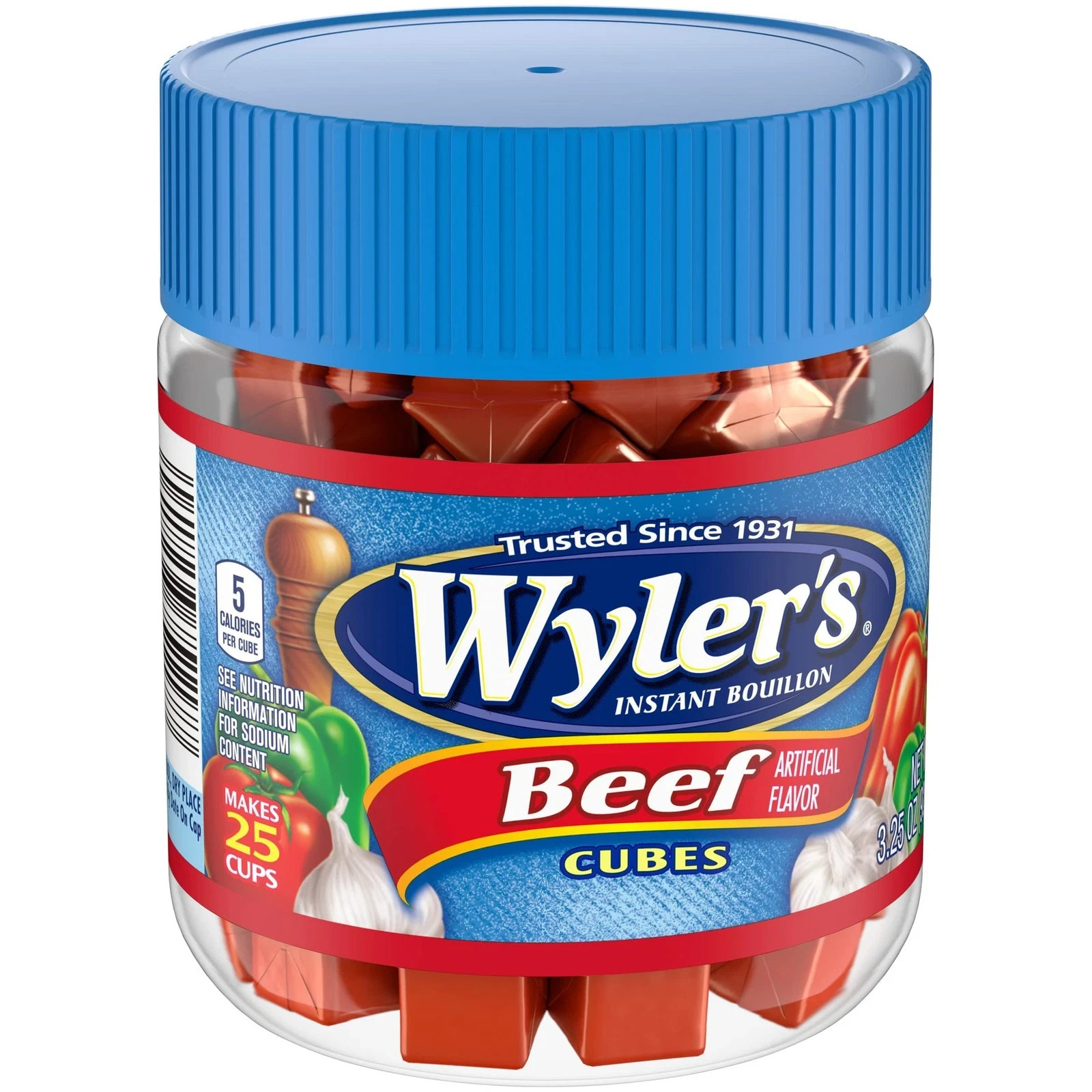 Wyler’s Beef Instant Bouillon Cubes (3.25 oz Jar) 3.25 Ounce (Pack of 1)