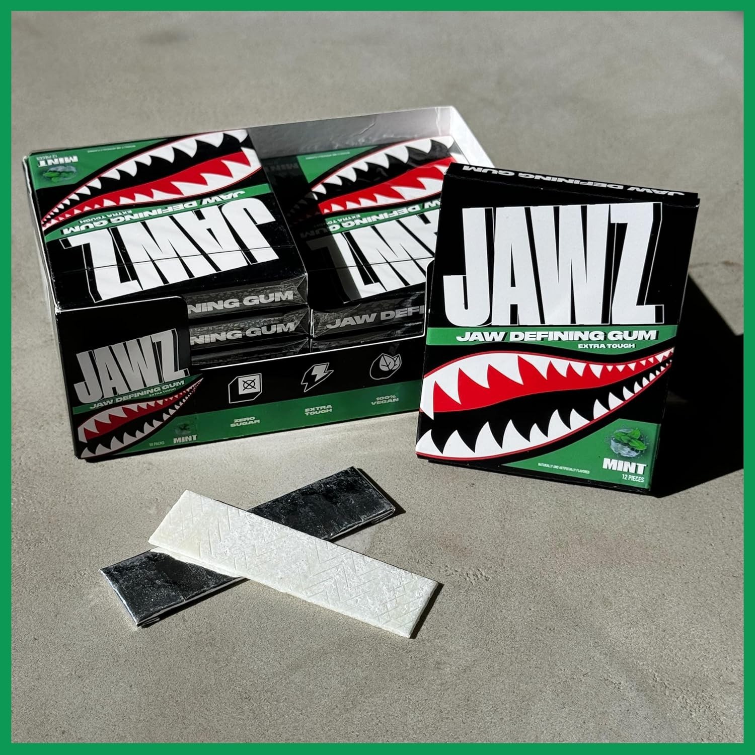Sugar Free Mint Jawline Chewing Gum 4- Supply Facial Exerciser for Men Women