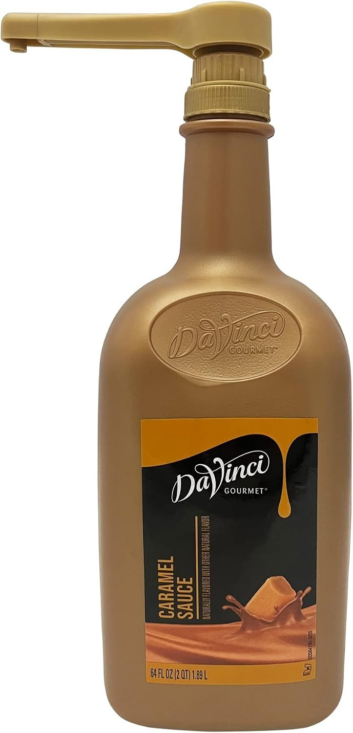 64 fl oz BPA-Free Sauce Pump for Syrups – Elegant Gold for All Your Desserts