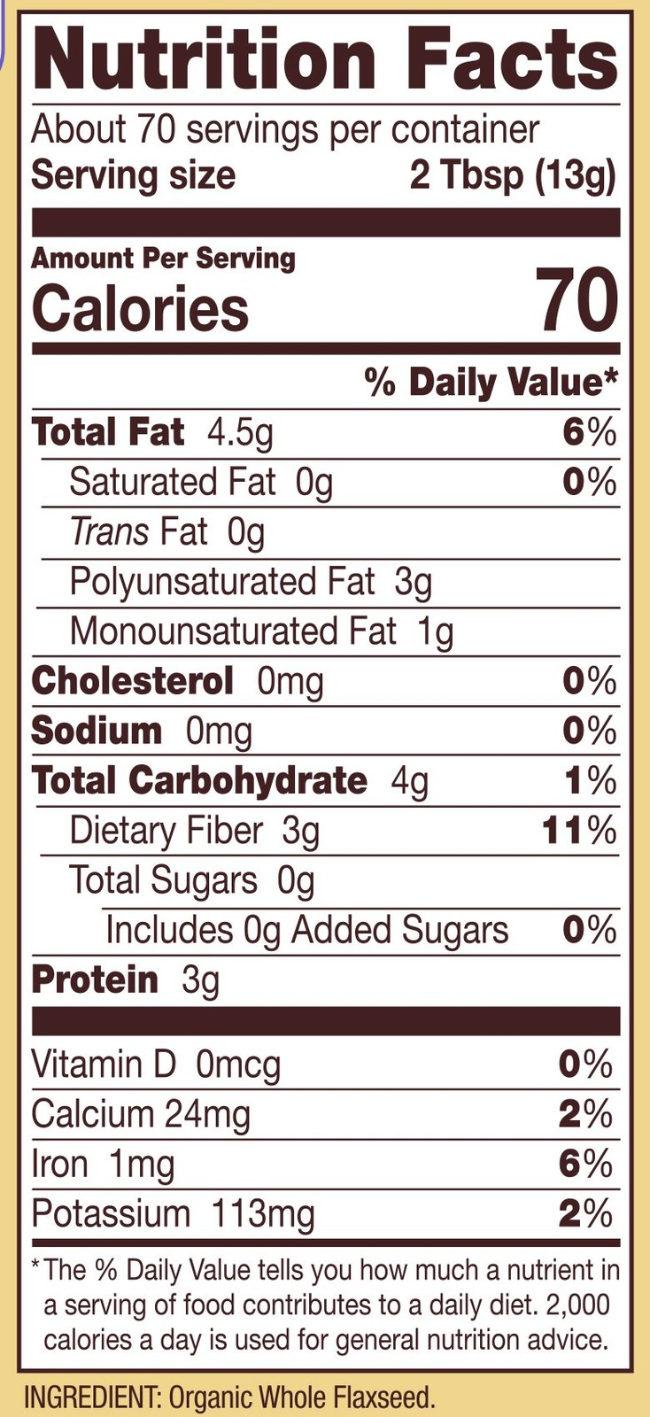 Flaxseed Meal Organic Non GMO Vegan Paleo Keto Kosher 32oz Pack of 4