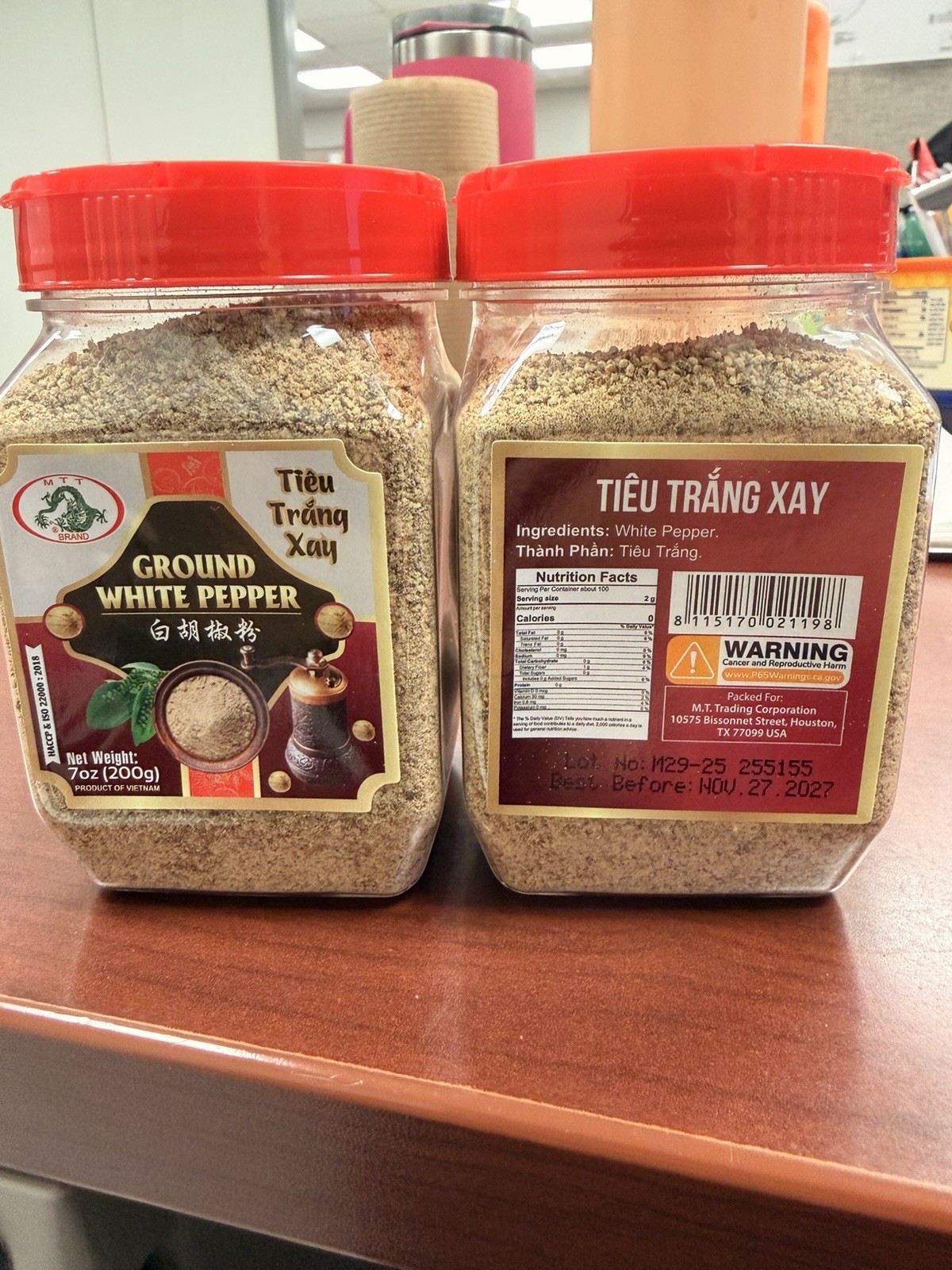 Ground White Pepper 7oz – Fresh, Aromatic, High Quality Spice- by MTT