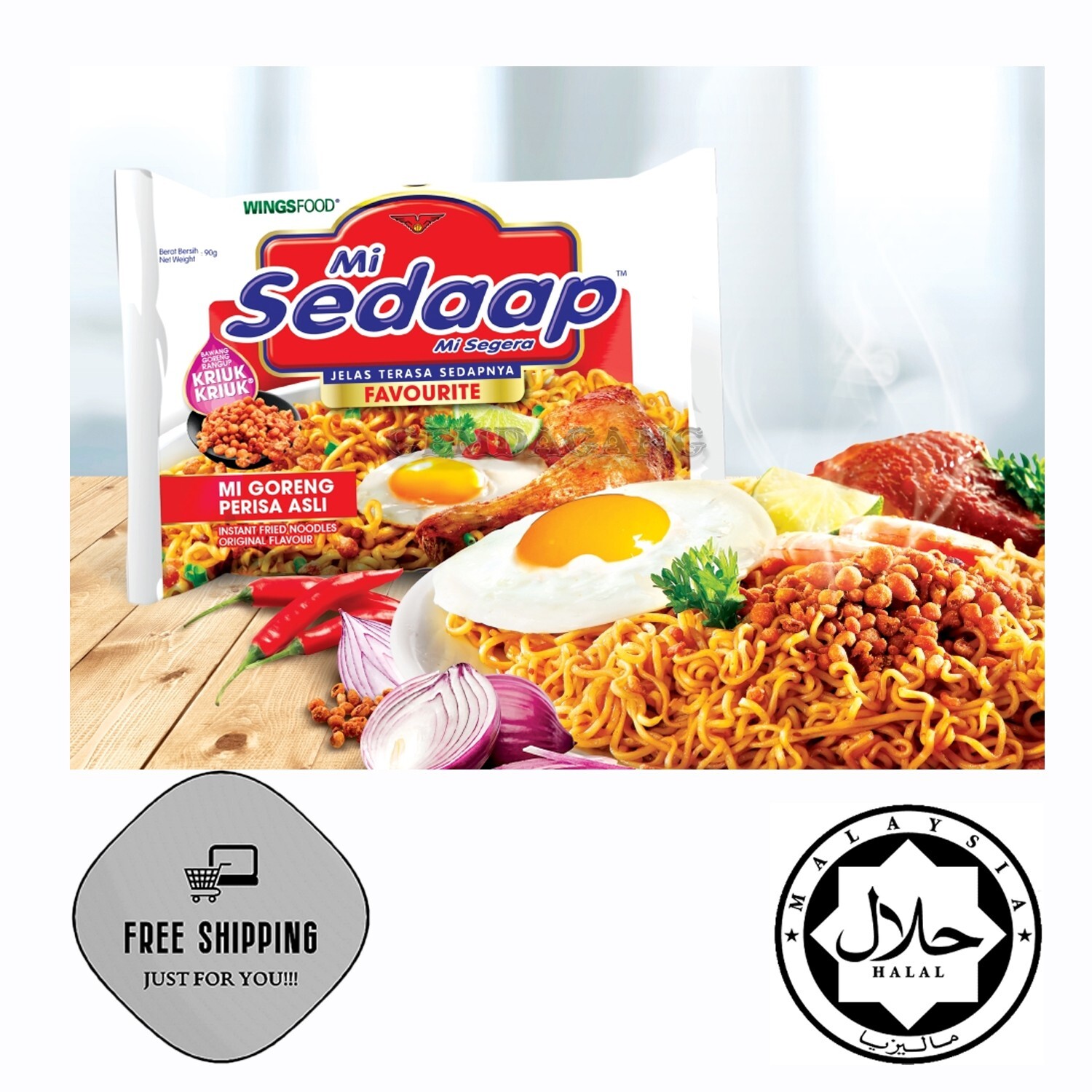 ✨ MI SEDAAP Original (Mi Goreng Asli) – (10X90G) ✨