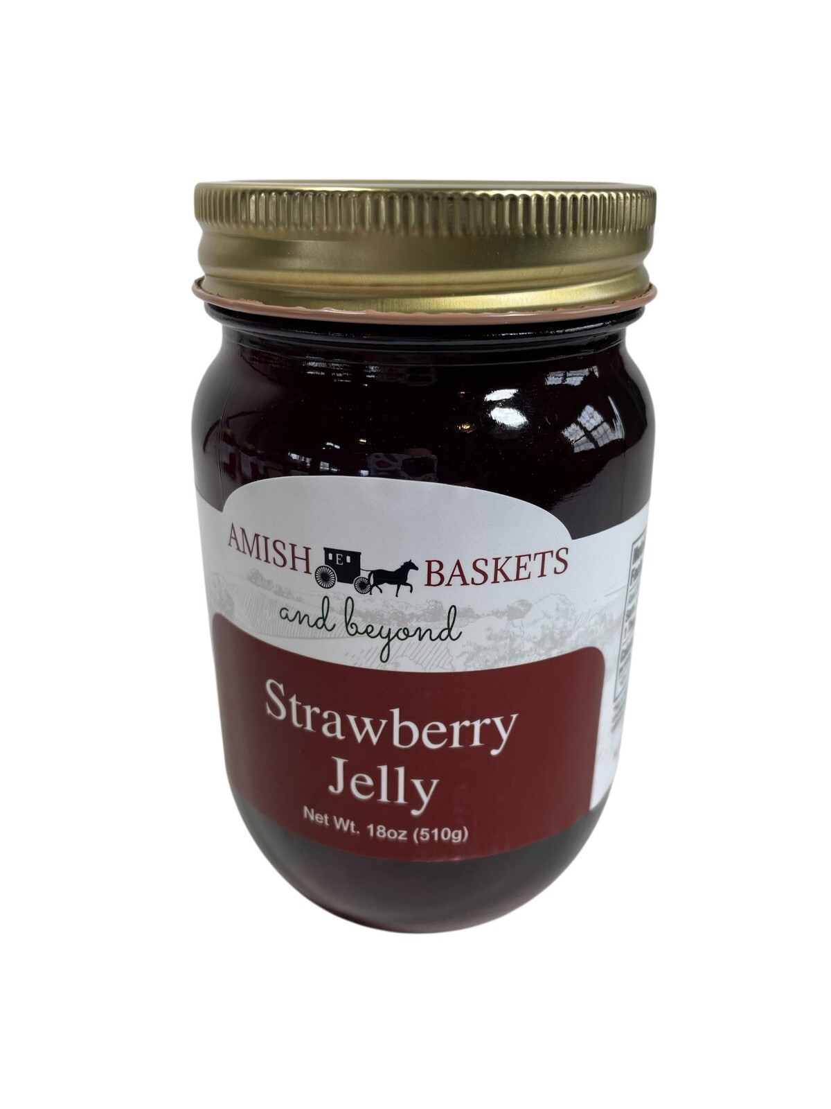 Amish Strawberry Jelly Non GMO All Natural Vegan – 18 oz – 2 Jars