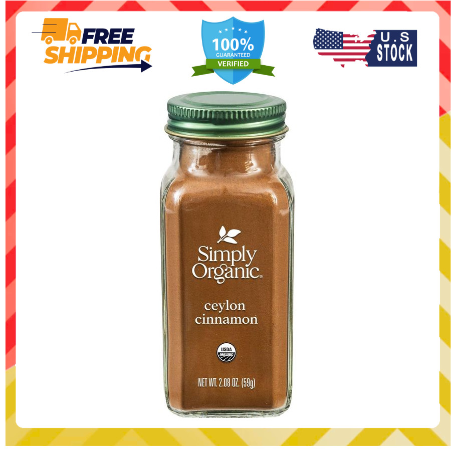 Simply Organic Ceylon Ground Cinnamon 2.08 oz | Non-GMO Organic Spice