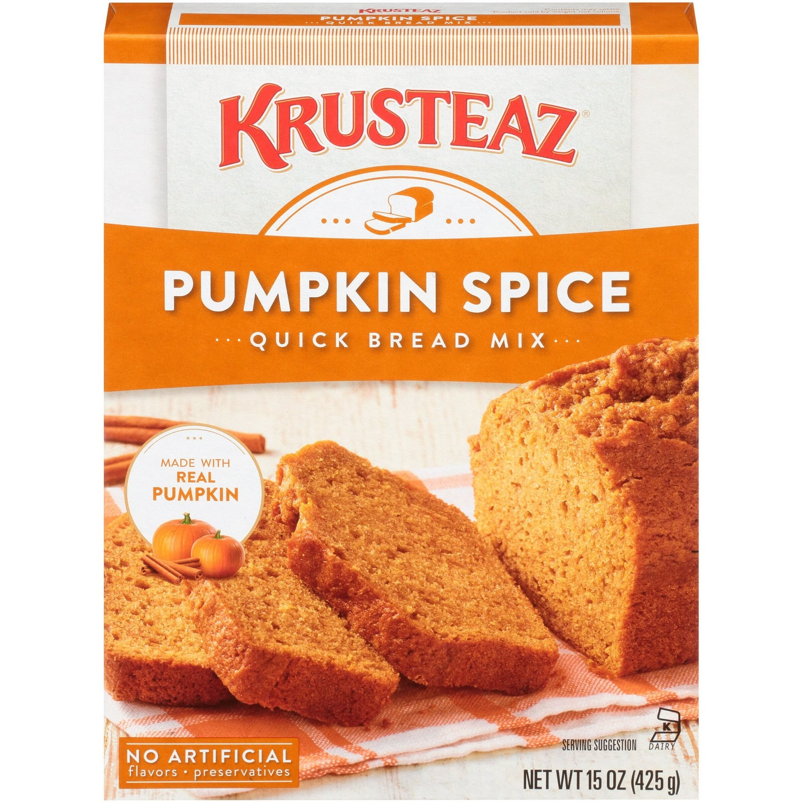 KRUSTEAZ PUMPKIN SPICE QUICK BREAD 15 OZ