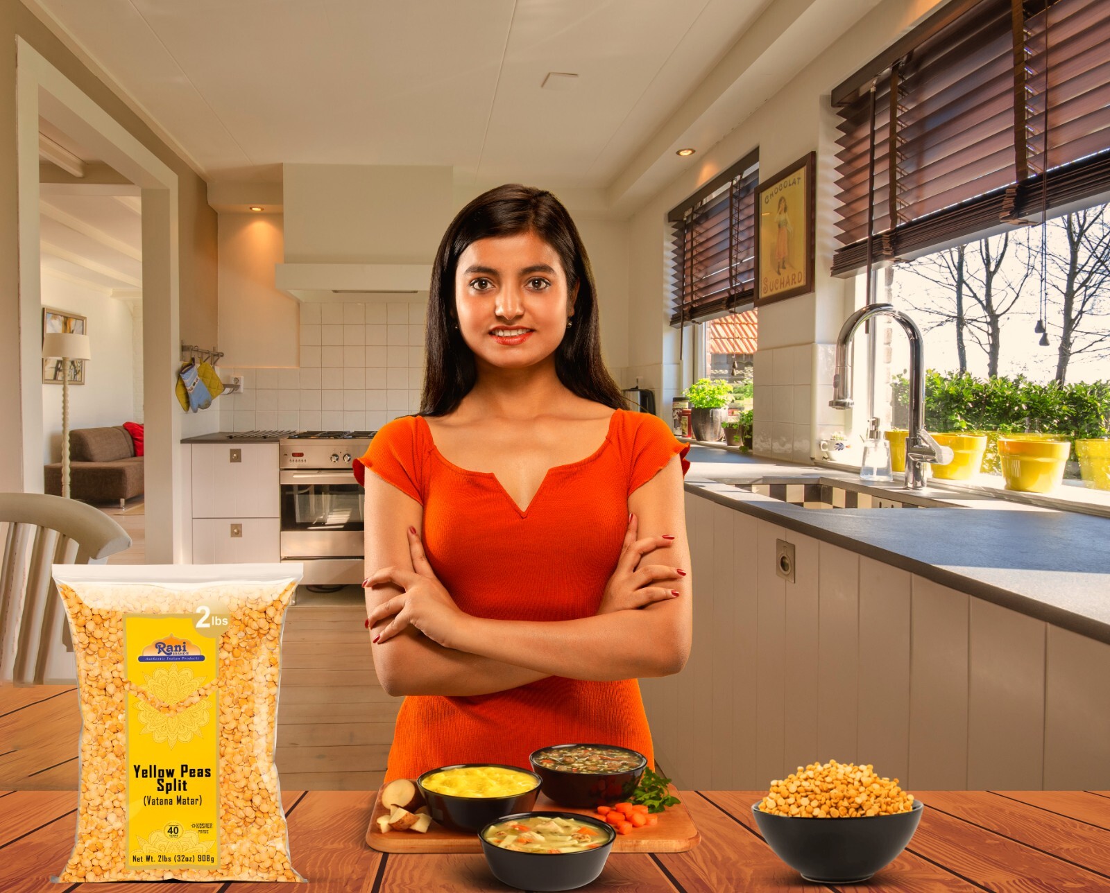 Rani Yellow Peas Split, Dried (Vatana, Matar) 32oz (2lbs) 907g