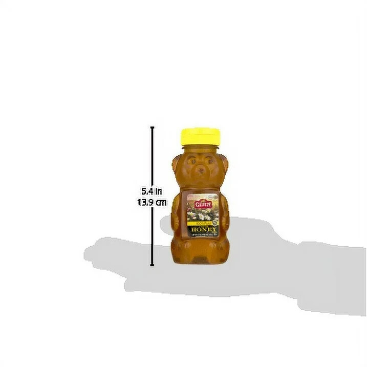 Gefen 100% Pure Clover Honey Bear, 12oz (4 Pack) – Natural Sweetener, Kosher