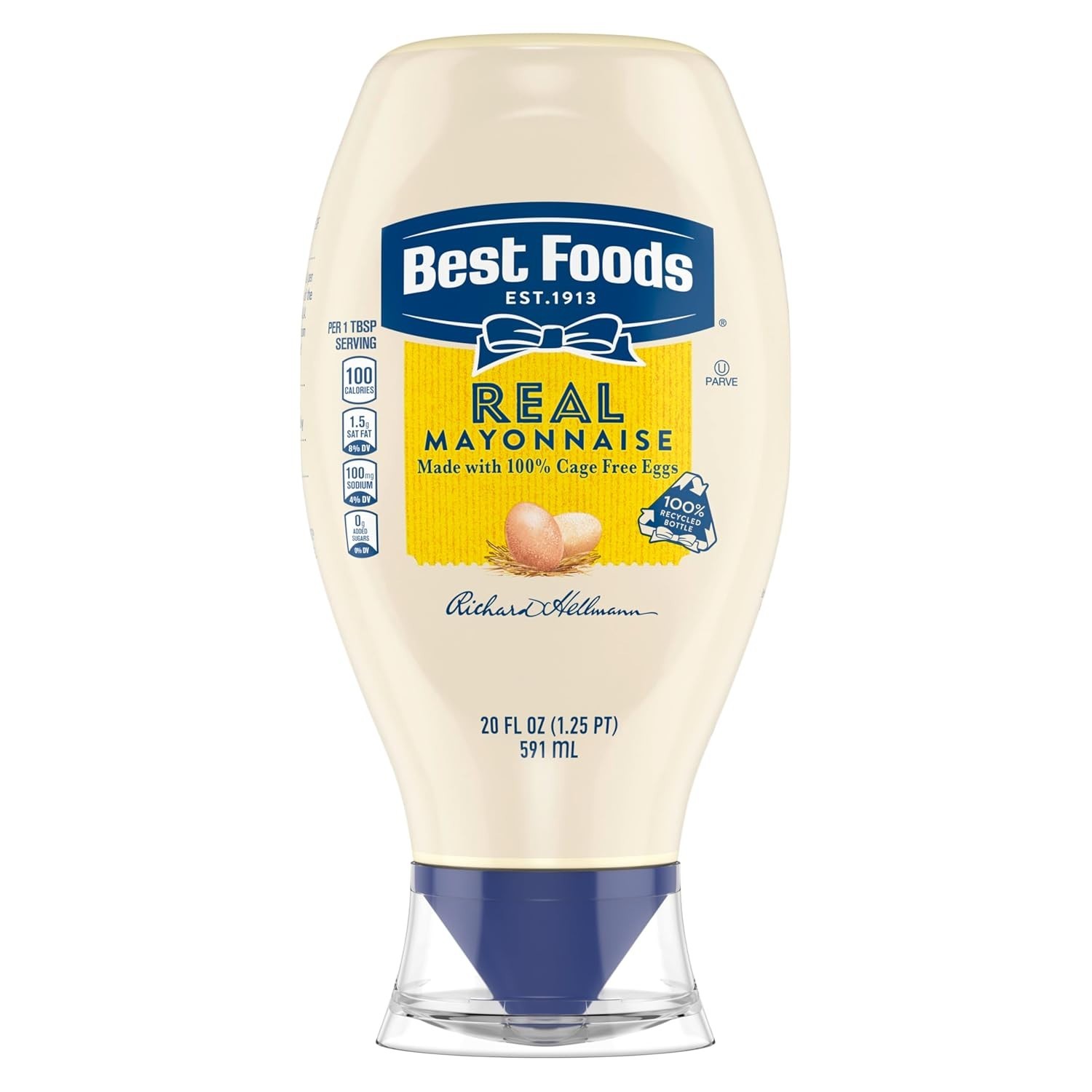 Real Mayonnaise Squeeze Bottle For A Creamy Sandwich Spread or Condiment Glut…