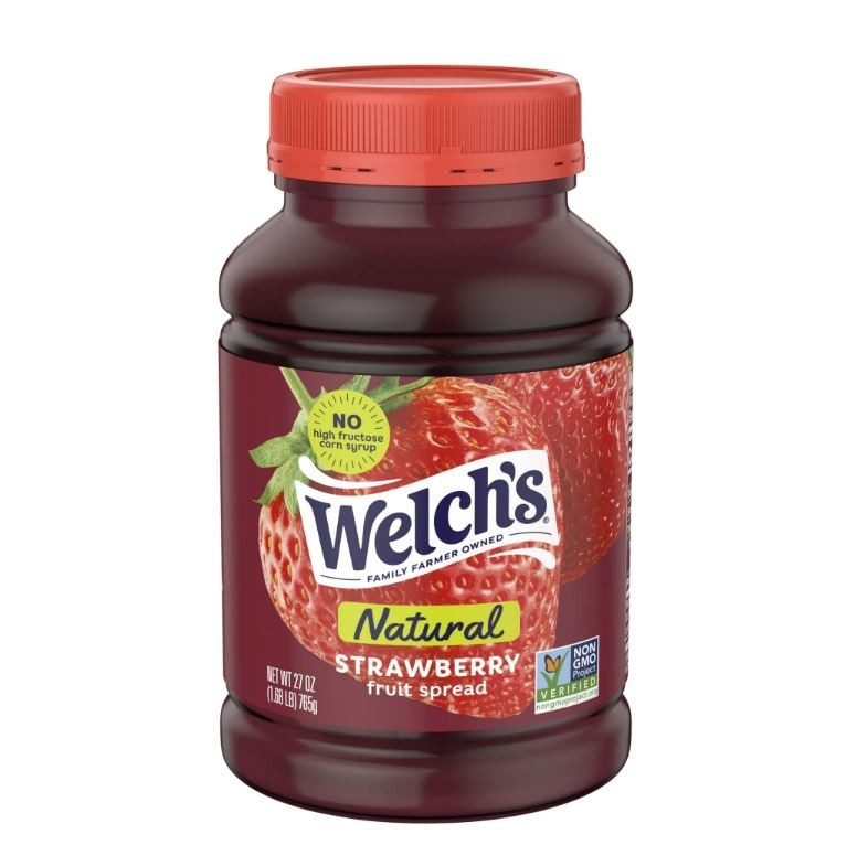 3 pack,Welch’s Natural Strawberry Spread, 27 oz Jar.