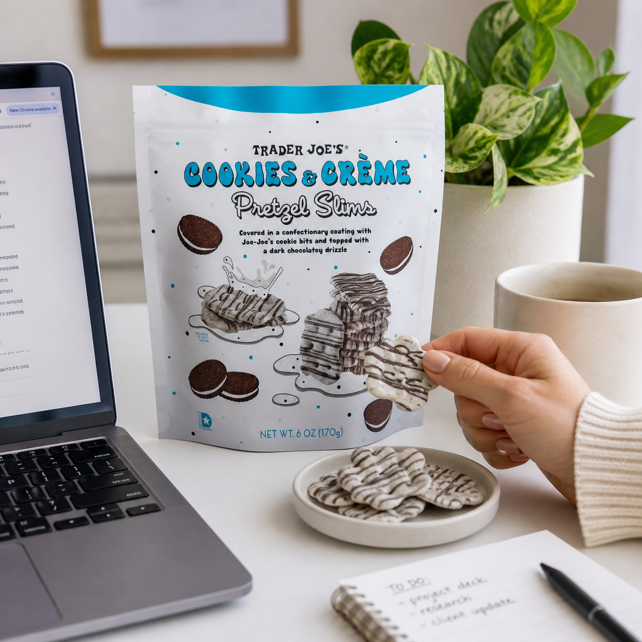 Trader Joe’s Cookies & Creme Pretzels Slims ~ 6 Oz