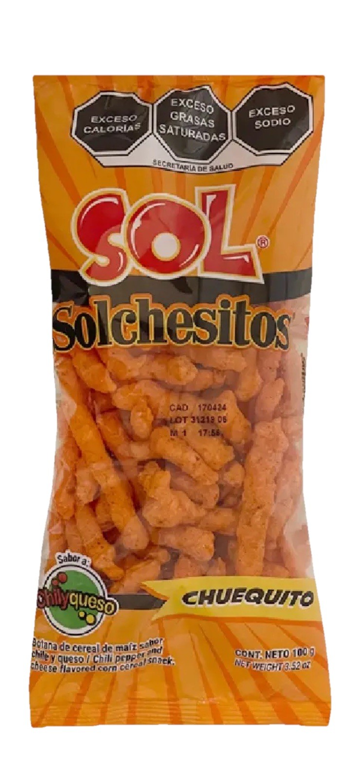 15 Pack Sol Solchesitos 100 Gr / Chips Solchesitos From México