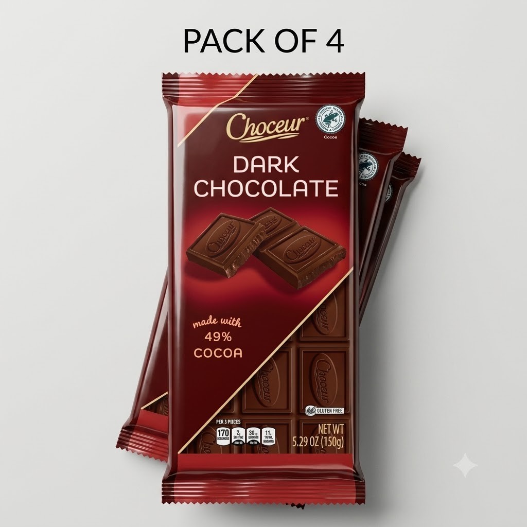 4 Pack Choceur Chocholate Dark Chocolate Pieces 40g each