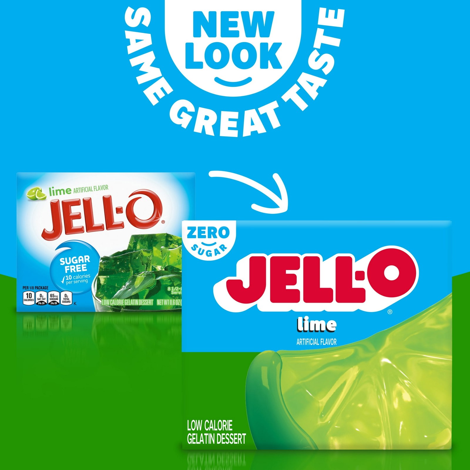 Jell-O Sugar-Free Lime Gelatin Mix, 0.3 Ounce