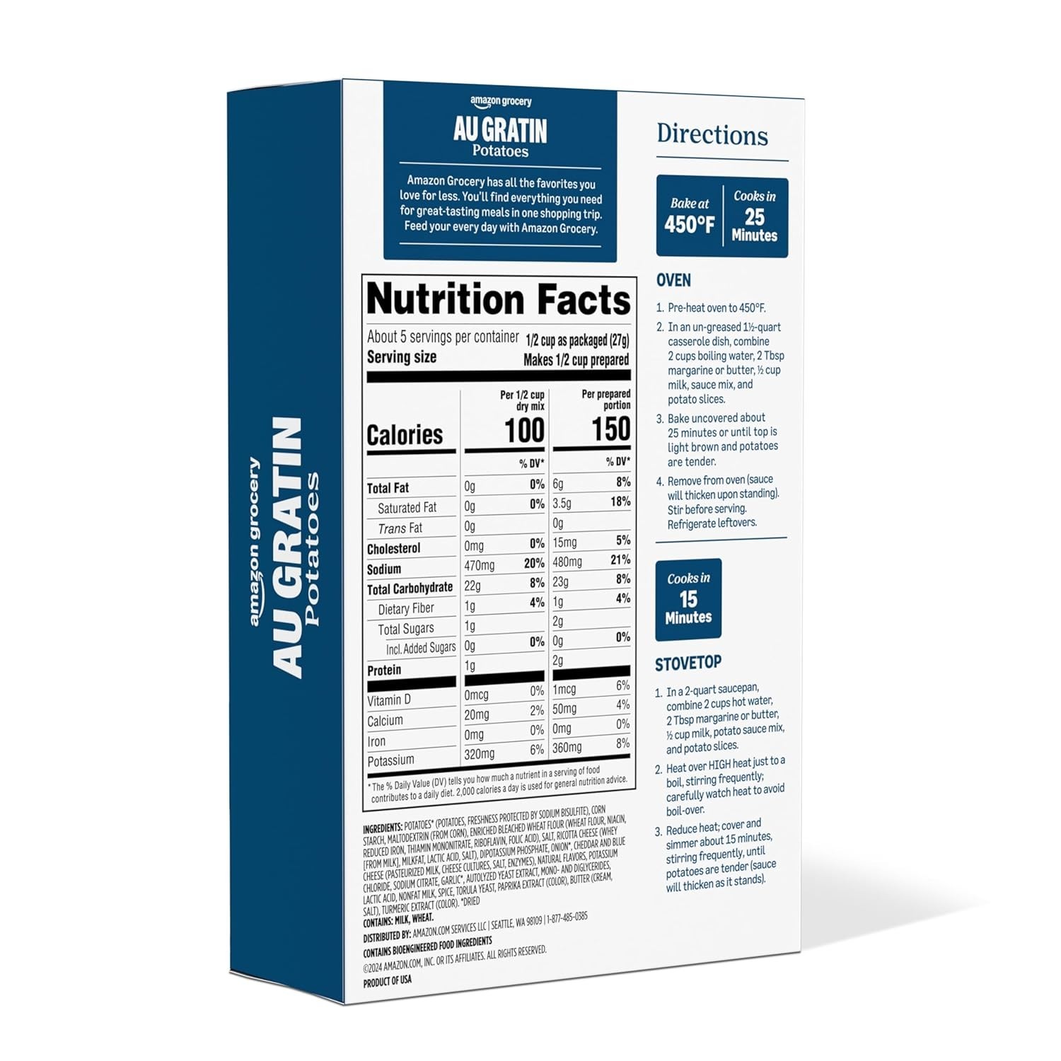 Amazon Grocery, Au Gratin Potatoes, 4.7 Oz