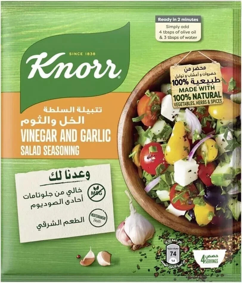 Knorr Salad Mixes Vinegar & Garlic – 10gm X 4
