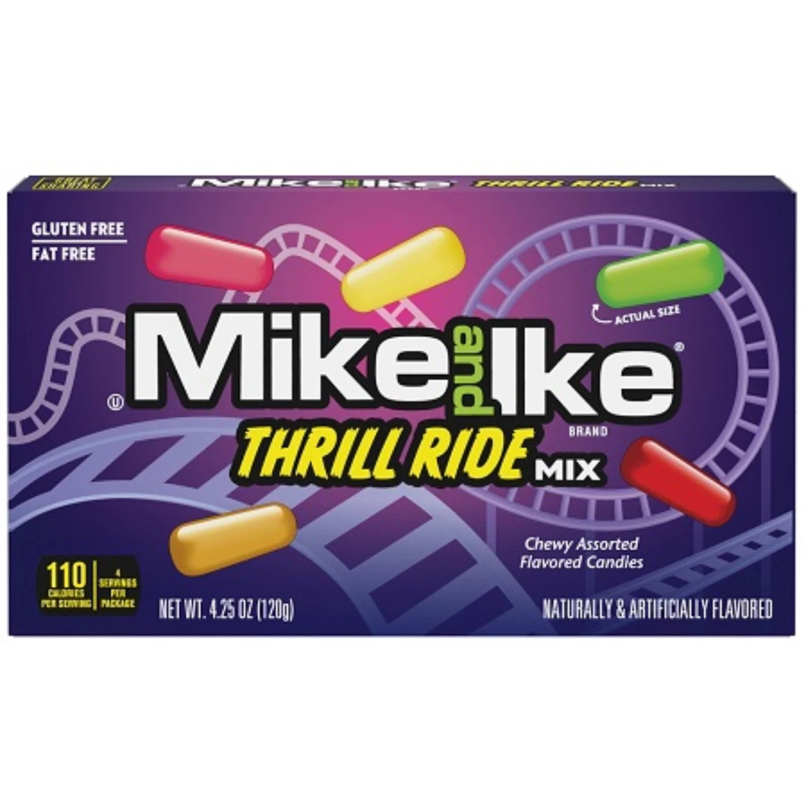 (12) Mike and Ike 4.25 oz. THRILL RIDE Mix Chewy Candy Limited Edition BB 5/2027