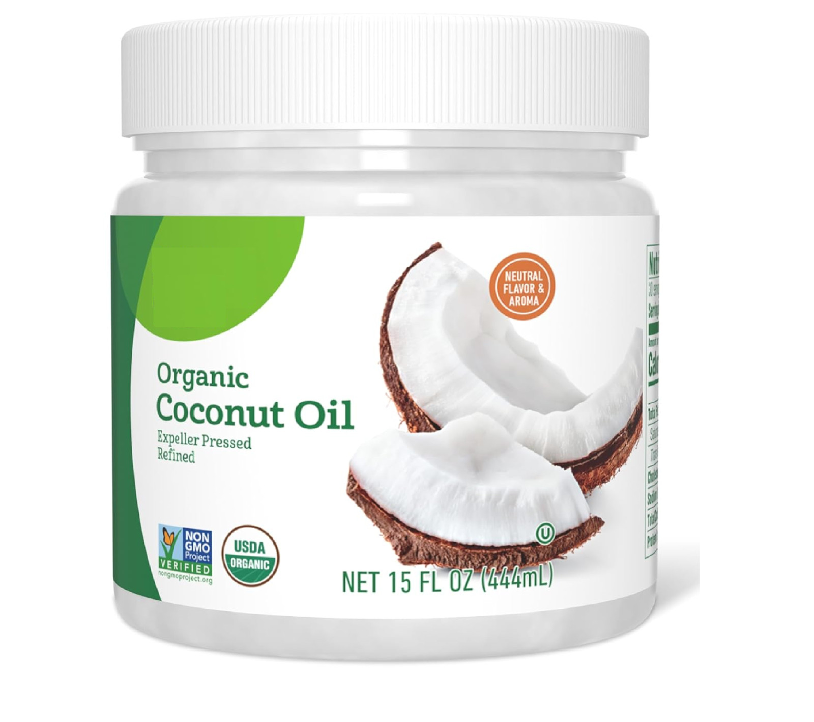 Organic Refined Coconut Oil, 15 Fl Oz (Previously Happy Belly, Packaging May Var