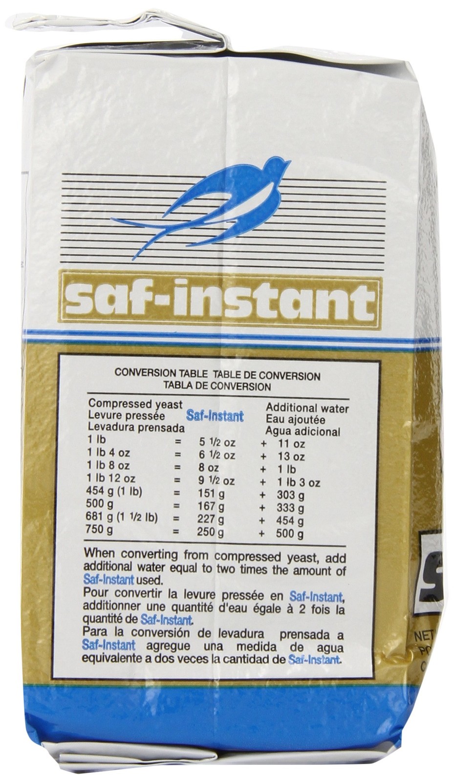 Lesaffre Saf-Instant Yeast, Gold, 1 Pound
