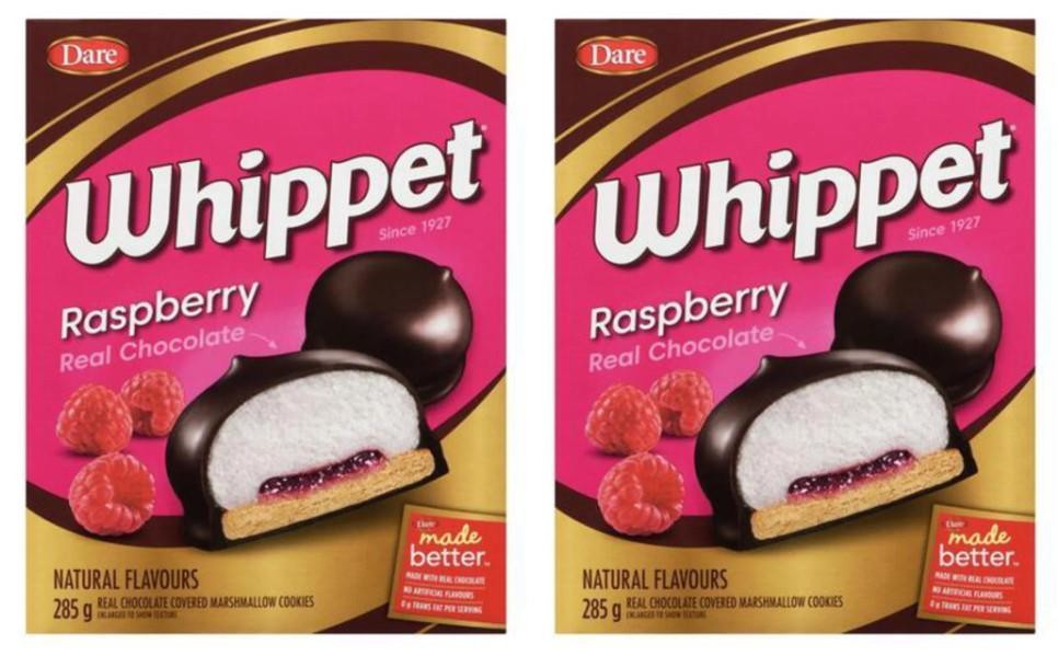 Dare Whippet Chocolate Covered Marshmallow Cookie Raspberry 285g (2 Pack)