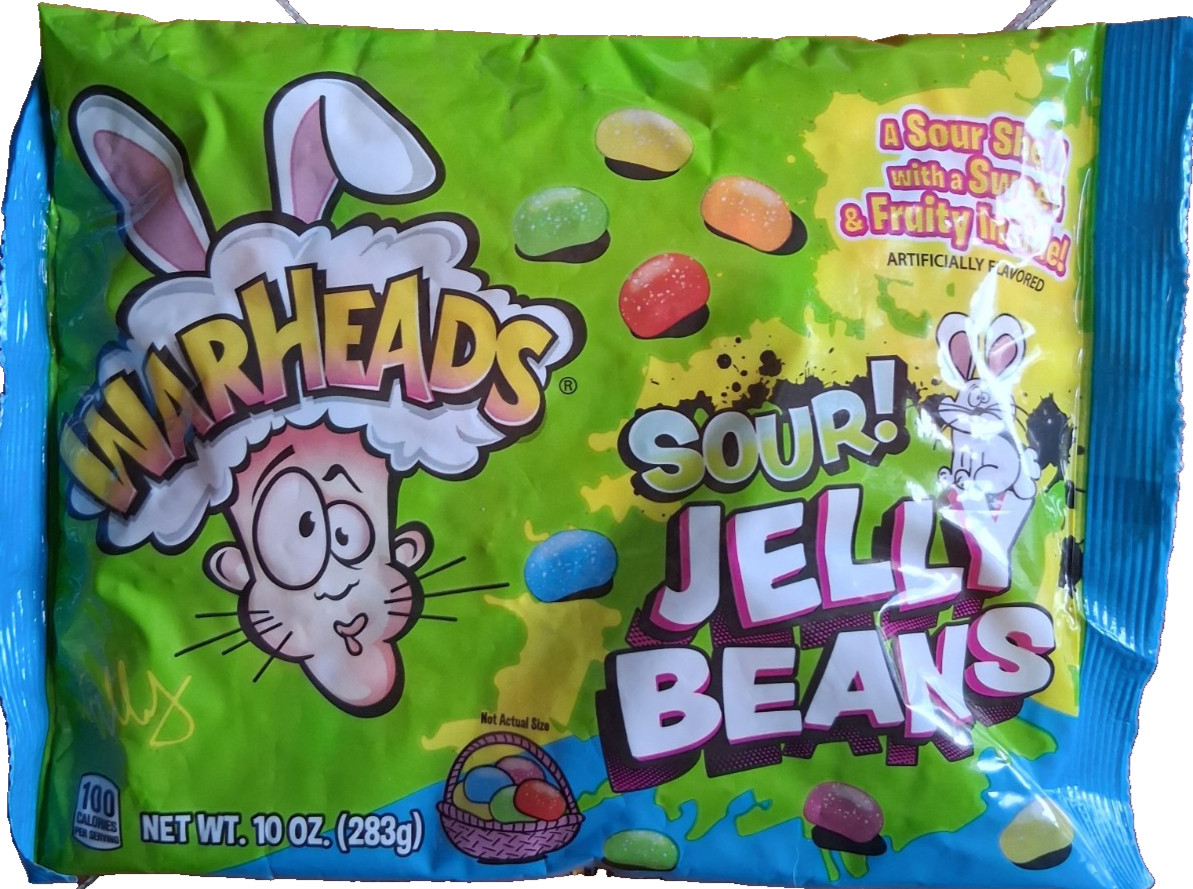 Warheads Sour Jelly Beans Set Of 2 Sweet and Fruity Explosion 10oz Each NEW