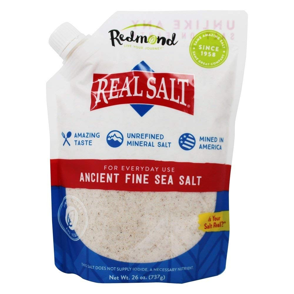 Sal Real – Sal Marina Fina Antigua, Sal Mineral Sin Refinar, 16 Onzas Pouc