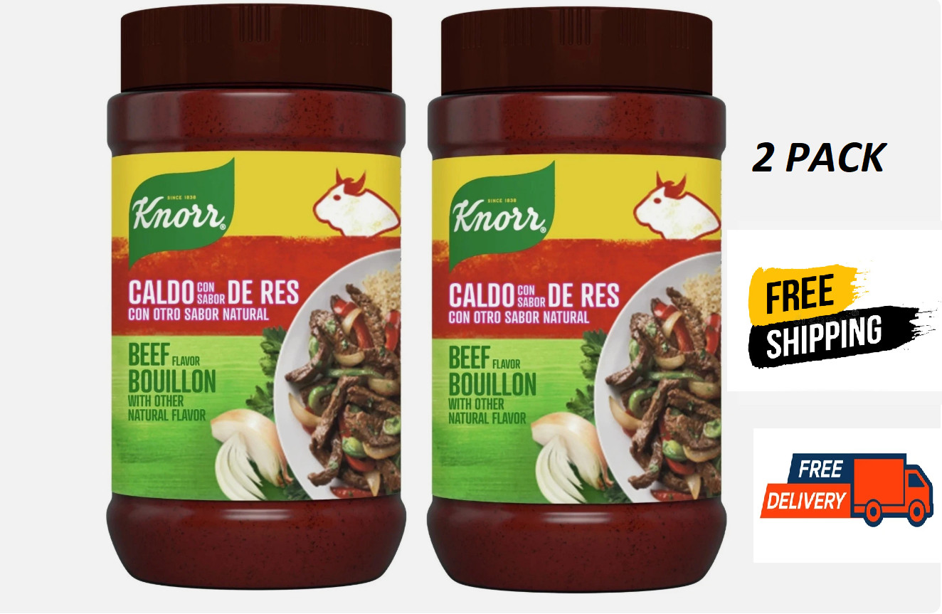 Knorr Shelf-Stable Granulated Beef Bouillon Seasoning, 2.0 lb Jar, 2 pack