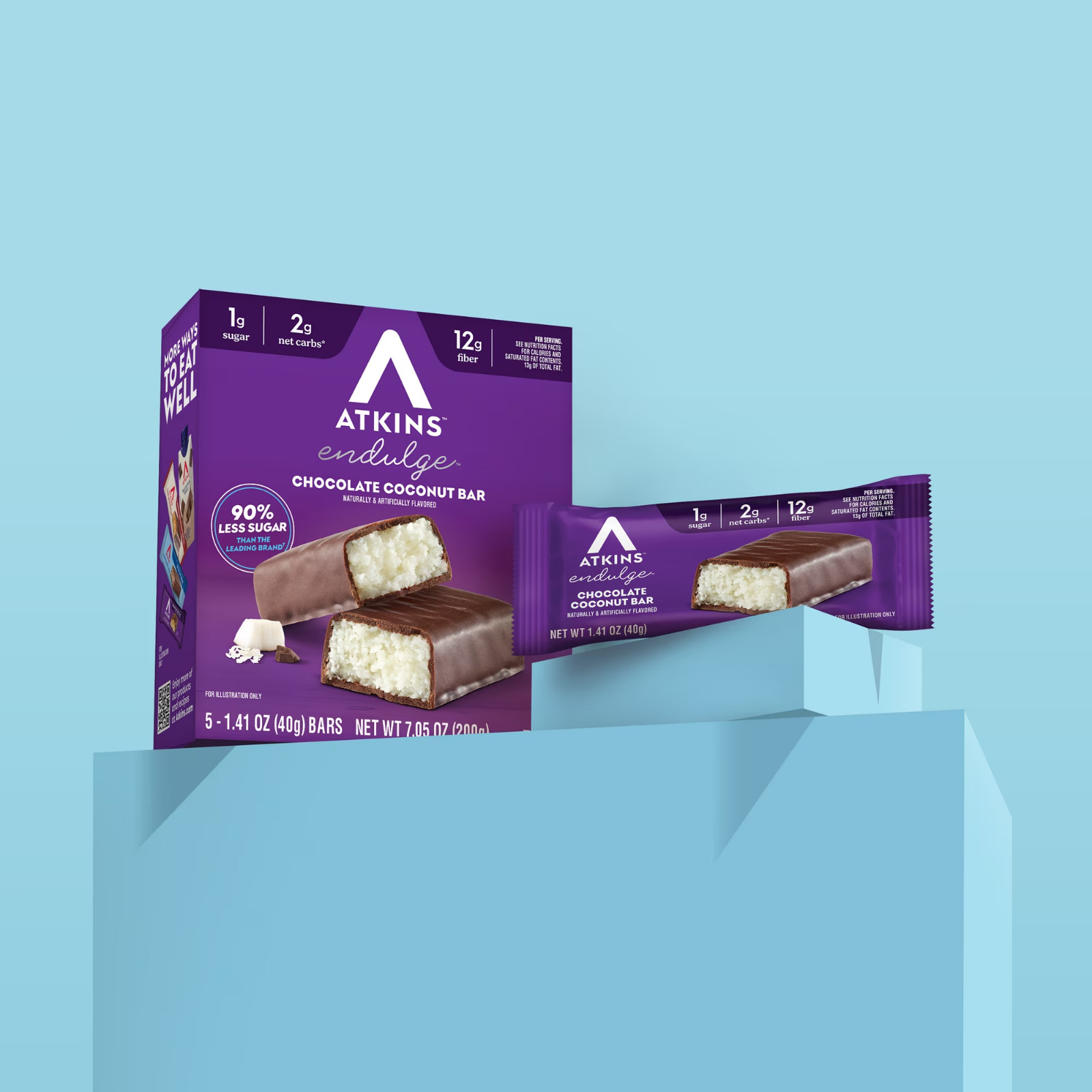 (2 pack) Chocolate Coconut Snack Bars 5 Count Boxes Individually Wrapped Treats