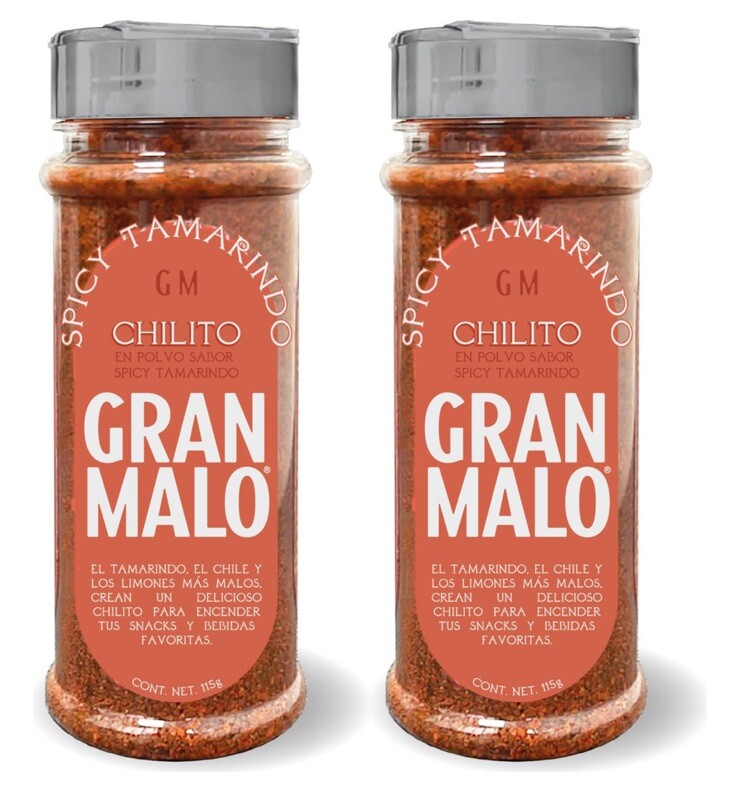 2 Pack Gran Malo Chilito En Polvo Tamarindo Spicy 115 Gr Chili Powder