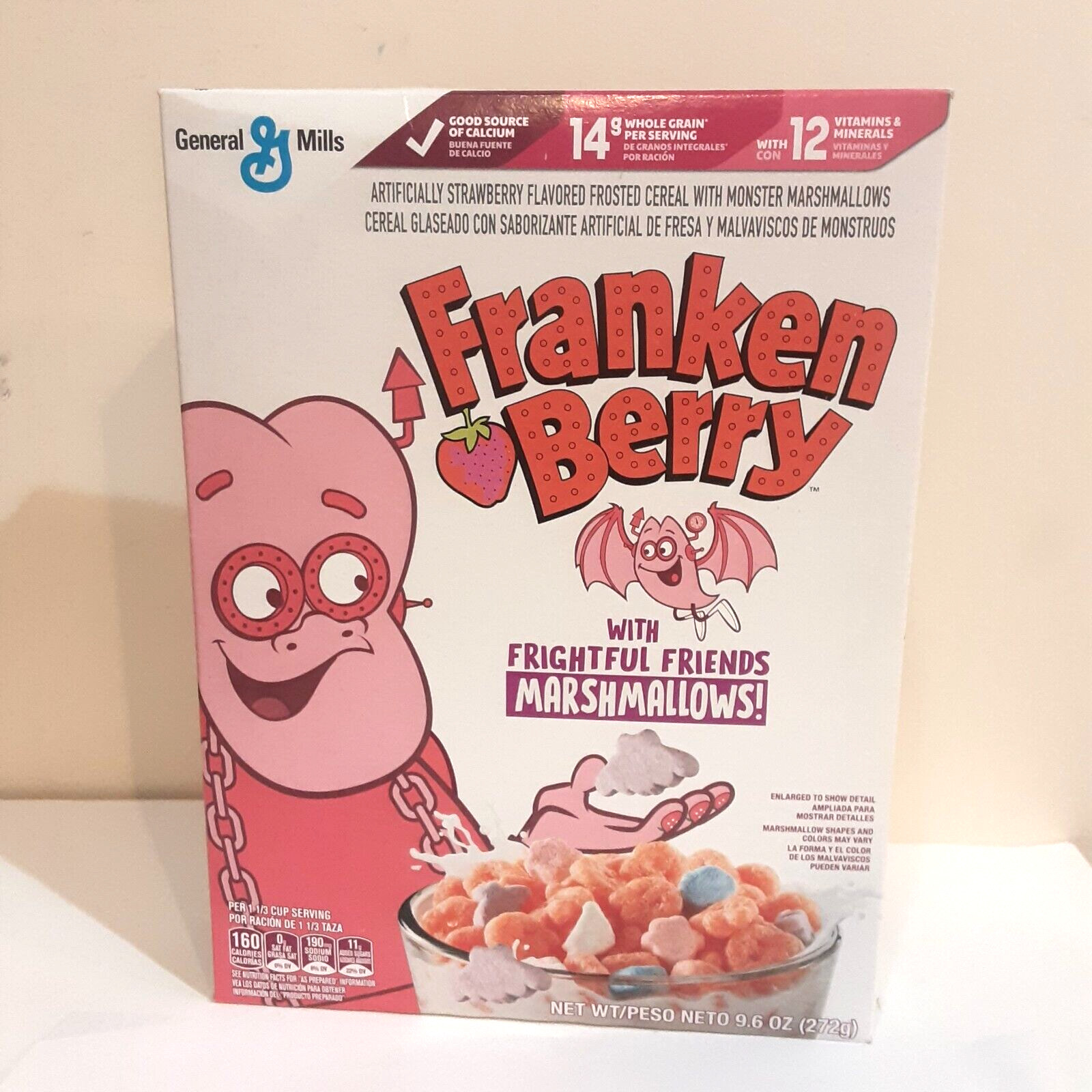 LIMITED HALLOWEEN FRANKEN BERRY MARSHMALLOWS CEREAL 9.6 OZ BOX MONSTER CEREAL