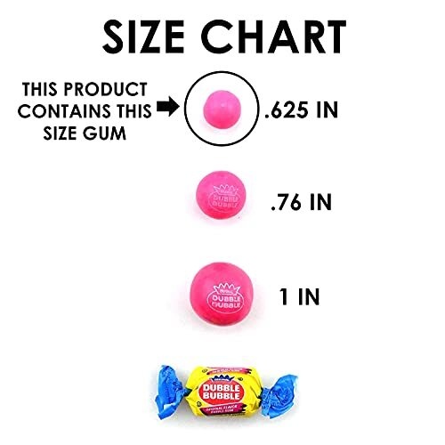 Dubble Bubble 14 Mm Size Small Gum Balls Bulk 2 Pounds Best in Quality New